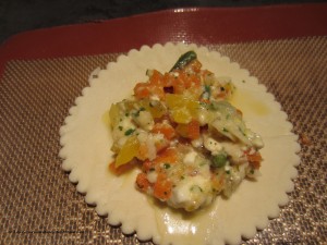 Chausson au fromage et légumes