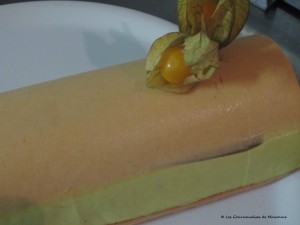 Bûche abricot-pistache