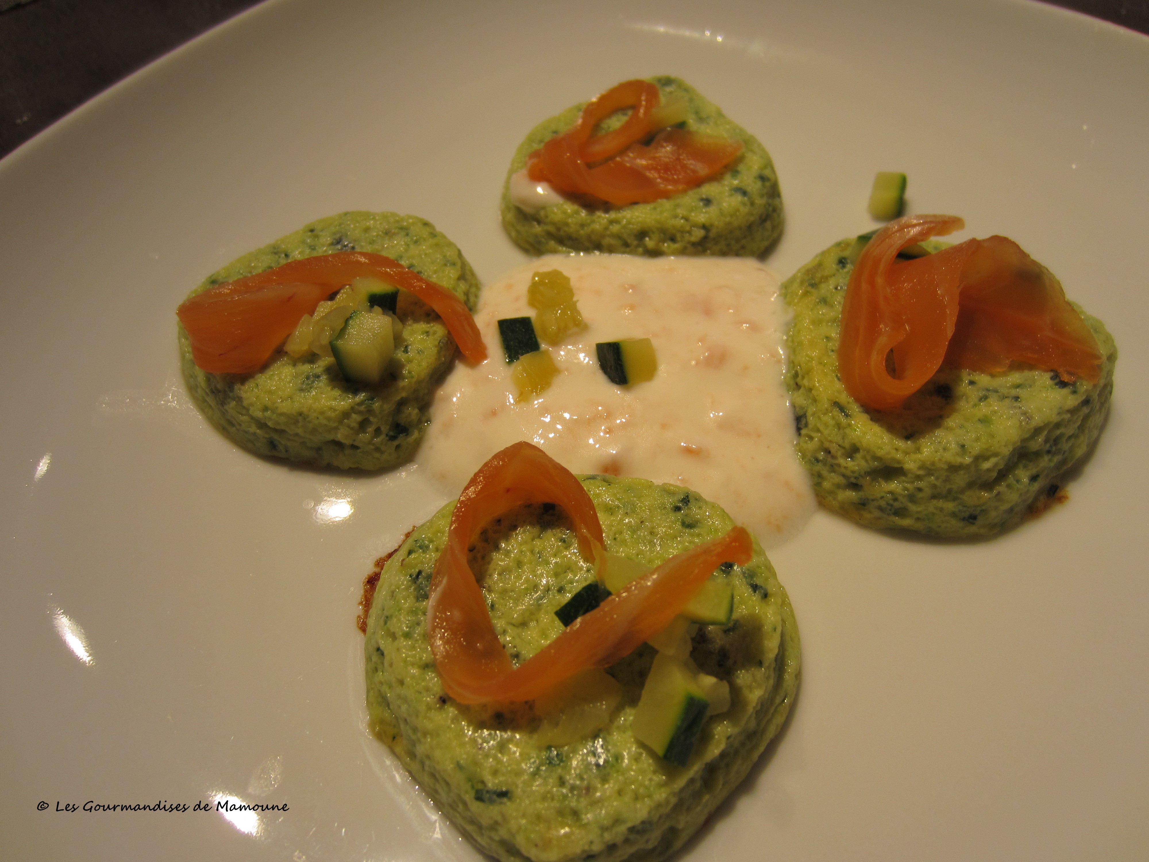 Flans de courgettes et saumon fumé Les gourmandises de Mamoune